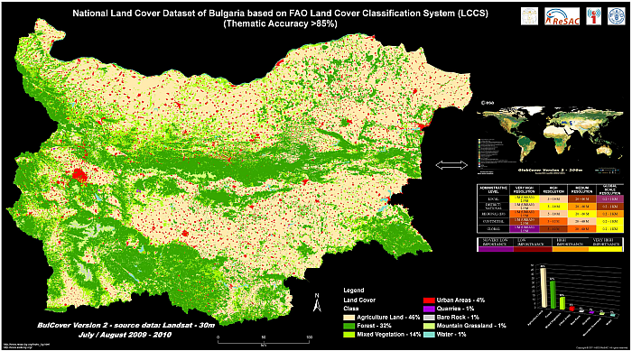 Референтен слой на Р България - земно покритие 2009/2010